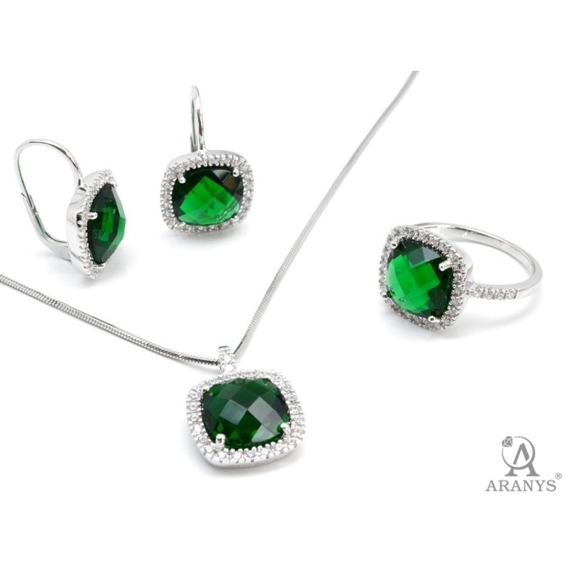 Souprava zelený zirkon